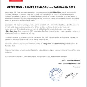 Opération « Panier Ramadan » 2023
